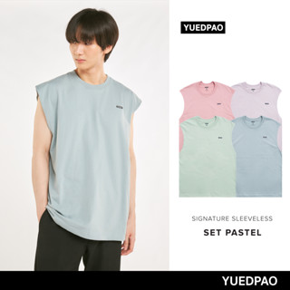 Yuedpao (ใหม่ล่าสุด!!)  ผ้าหนาทรงสวย ยับยากรีดง่าย รับประกันไม่ย้วย 2 ปี Signature  Sleeveless Set Pastel