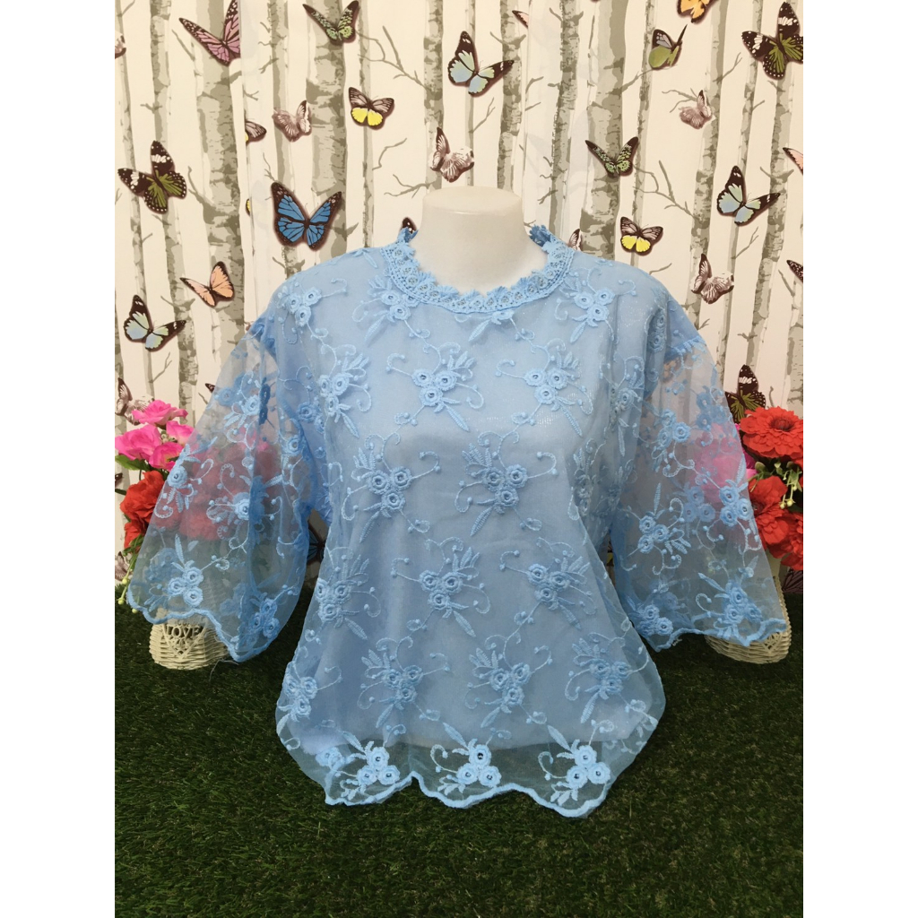 เสื้อลูกไม้ อก52นิ้ว เสื้อสาวอวบ รุ่น5277-5255
