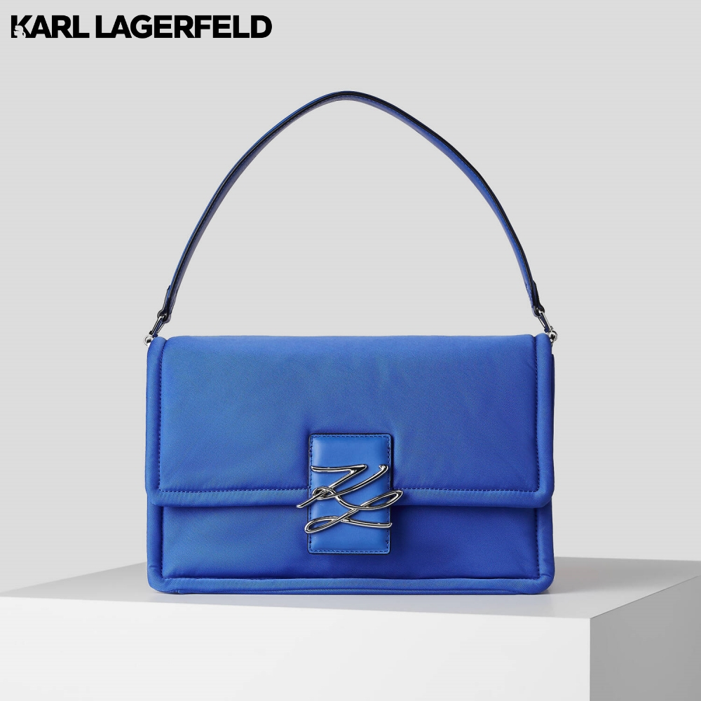 KARL LAGERFELD - K/AUTOGRAPH SOFT LARGE SHOULDER BAG STRONG BLUE 231W3041 กระเป๋าถือ