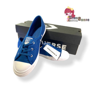 Converse รองเท้าคอนเวิร์ส รองเท้าผ้าใบผู้หญิง รุ่น All Star Ballet Pop Color Slip สี Blue/Oxide ของแท้ เบอร์ eu38