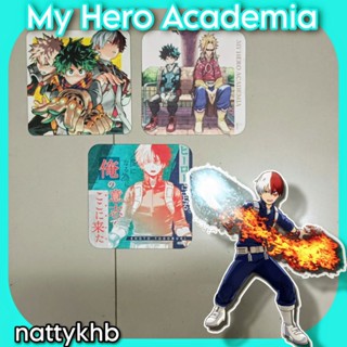 แท้ แผ่นรองแก้วลาย แยกใบ Limited Exclusive My Hero Academia animate Cafe by Animate