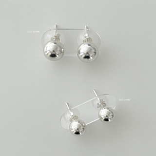 (stud earrings) : DOT STUD EARRINGS silver925 / ต่างหูหมุดเงินแท้ต่างหูปักก้าน ต่างหูเงินแท้ / YOUR WISHLIST