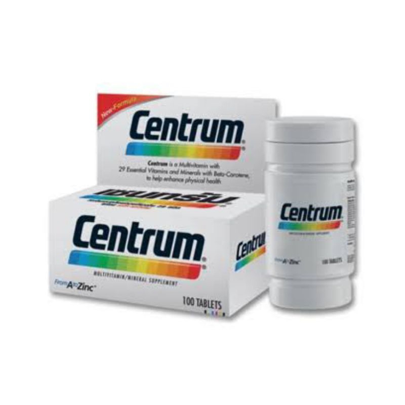 Centrum เซนทรัม วิตามินและเกลือแร่ 29 ชนิด 100เม็ด.