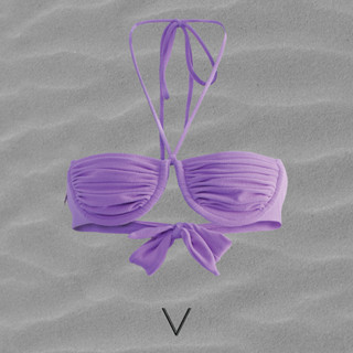 RESORT COLLECTION 2023 PURPLE BIKINI  บราใส่ว่ายน้ำสีม่วง ผูกหลัง  มีฟองน้ำในตัว สายที่คอสามารถถอดได้