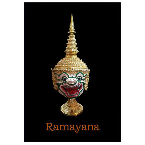 หัวโขน รามเกียรติ์ Ramayana Ban Ruk Hanumarn Head Statue (หนุมาน) (V2) (1/1 Wearable)