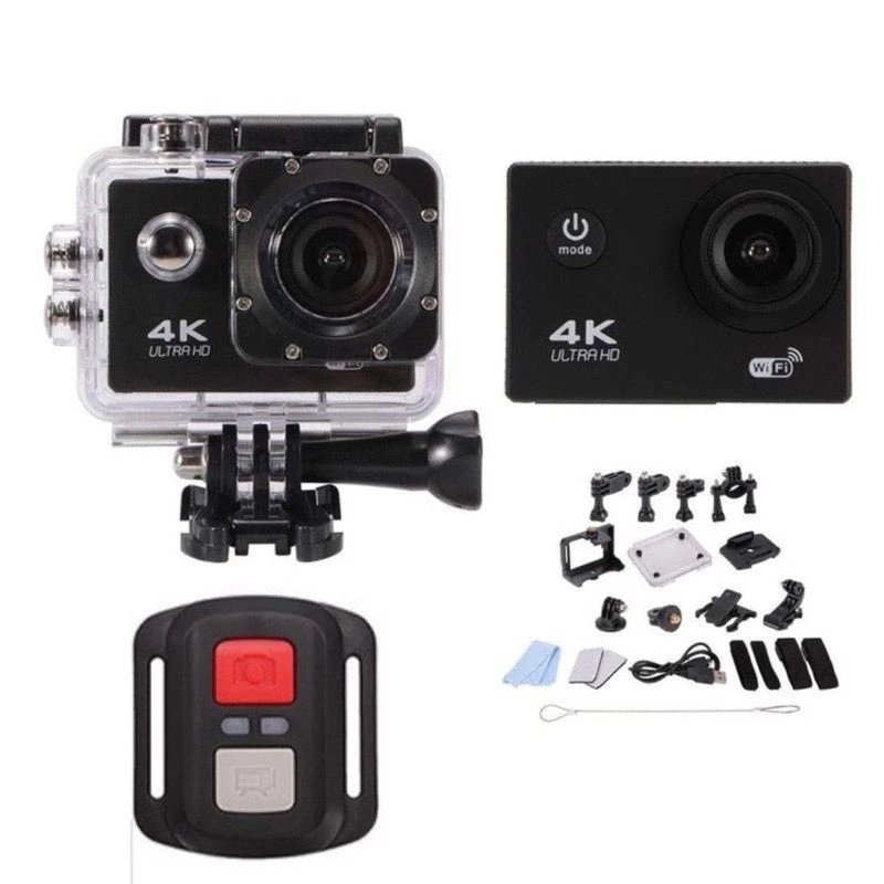 กล้องติดหมวก 4K Action Camera  ติดแฮนด์จักรยาน ติดหมวกมอเตอร์ไซค์ ถ่ายใต้น้ำ เชื่อมต่อ WIFIผ่านมือถือได้  อุปกรณ์ครบชุด thumbnail 3