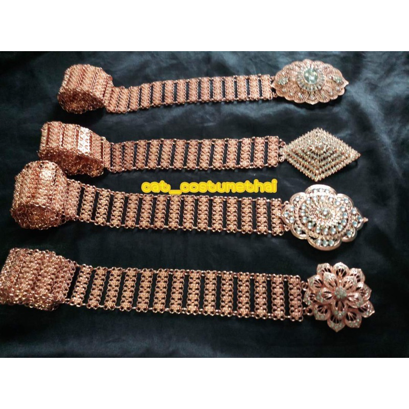 Catสร้อยชุดไทย-เข็มขัด-สังวาลย์-กำไล-รัดเกล้า-Pink gold ราคาเบาๆ ใช้ได้ทั้งเด็กและผู้ใหญ่ประดับชุดไทย