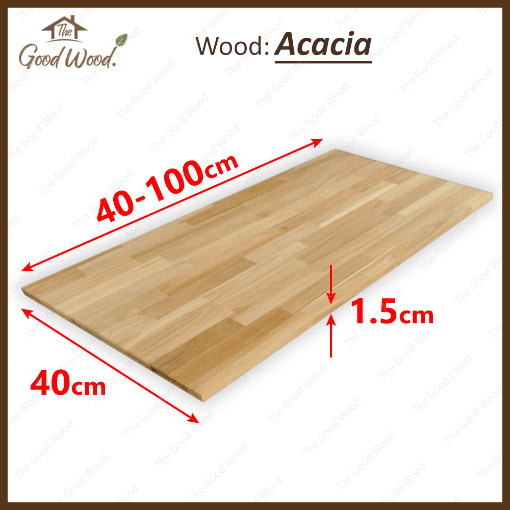 หน้าโต๊ะ ไม้สักอินโด 15mm. กว้าง 40cm. ยาว 40-100cm. ต่อตรง ไม้อคาเซีย ไม้เอเชียนวอลนัท ไม้acacia Topโต๊ะ
