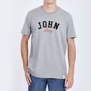 เสื้อยืดสีเทา John Henry Size M รอบอก 42 เนื้อผ้าคอตตอน 100% เนื้อผ้าดีมาก