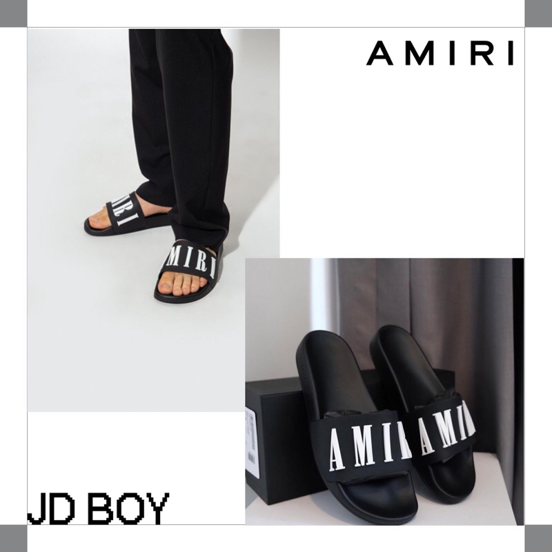 💥สินค้าพร้อมส่ง💥 JDBOY - AMIRI SANDALS รองเท้าแคะ แบรนด์เนม ของแท้💯