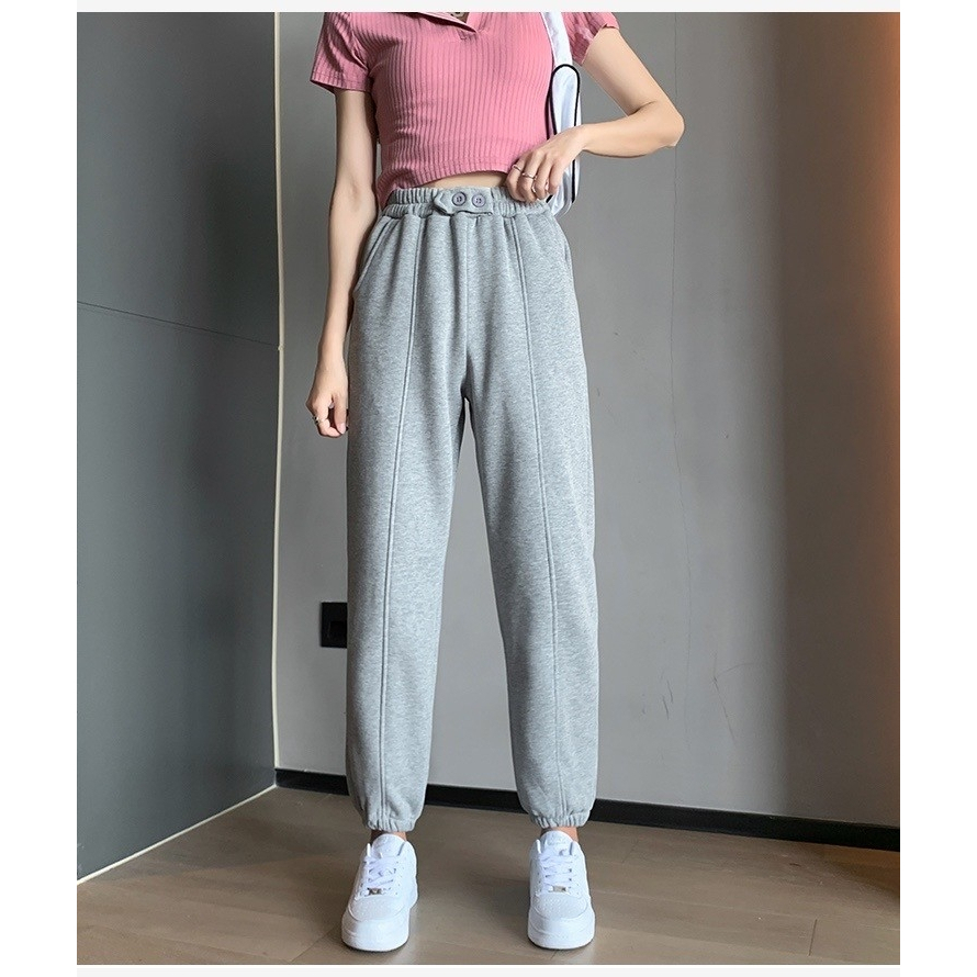 กางเกงวอร์มเนื้อผ้าดี คอตตอล ระบายอากาศ es.shop28 9989