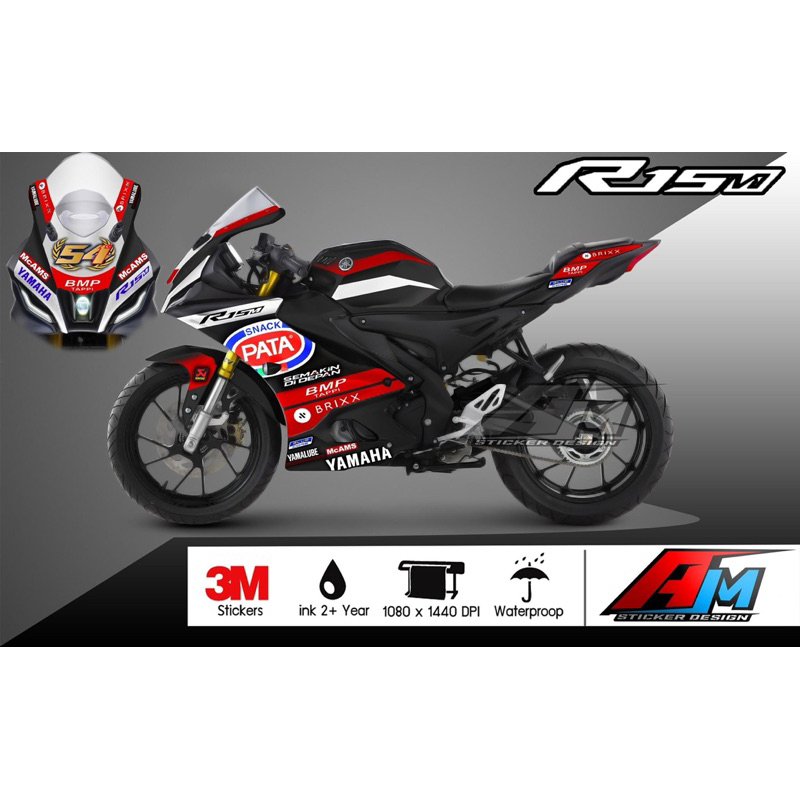 (Mr.AM) ชุดสติ๊กเกอร์ [เกรด Basic] Yamaha YZF-R15, R15M V4 2022 (PATA)