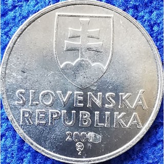 เหรียญ​ สโลวาเกีย​ Slovakia, 10 Halierov, ไม่​ผ่าน​ใช้​ UNC, #​2838T