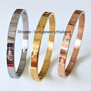 กำไลอุณาโลม ขนาด 6 มิล ทรงกลม ของแท้ปลุกเสก กำไลนาคนิมิต สแตนเลสแท้18k เสริมดวง เสริมเสน่ห์ อุณาโลม