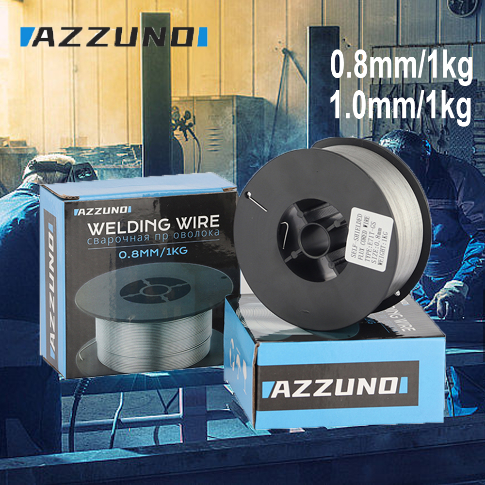 AZZUNO ลวดเชื่อมฟลักซ์คอร์ลวด0.8 มม-1.0 มม กิโลกรัม Flux core ไม่ใช้แก๊ส MIGอุปกรณ์ช่างเชื่อม