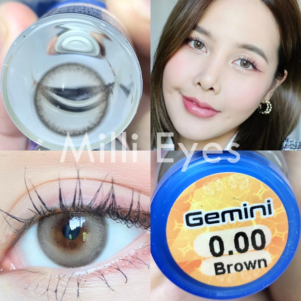 *มีค่าสายตา ตาหวาน สวย เทาหม่น เลนส์พรีเมี่ยม กรองแสง คอนแทคเลนส์: Gemini (Luxzylens) มินิ น่ารัก ตัดขอบ ค่าน้ำ42% a21 - รูปที่ 6