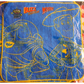 Toy Story Buzz lightyear Greenman Woody Towel  ผ้าเช็ดหน้า ทอยสตอรี่ (ญี่ปุ่น) Size : 20 x 20 cm