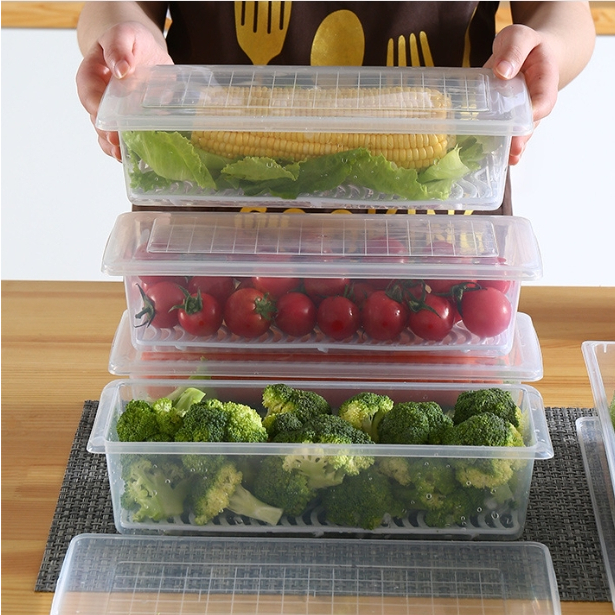 🥝กีวีน่ารัก🥝 กล่องถนอมอาหาร กล่องเก็บอาหาร กล่องเก็บอาหารในตู้เย็น มีถาดระบาย พร้อมฝาปิด - รูปที่ 2