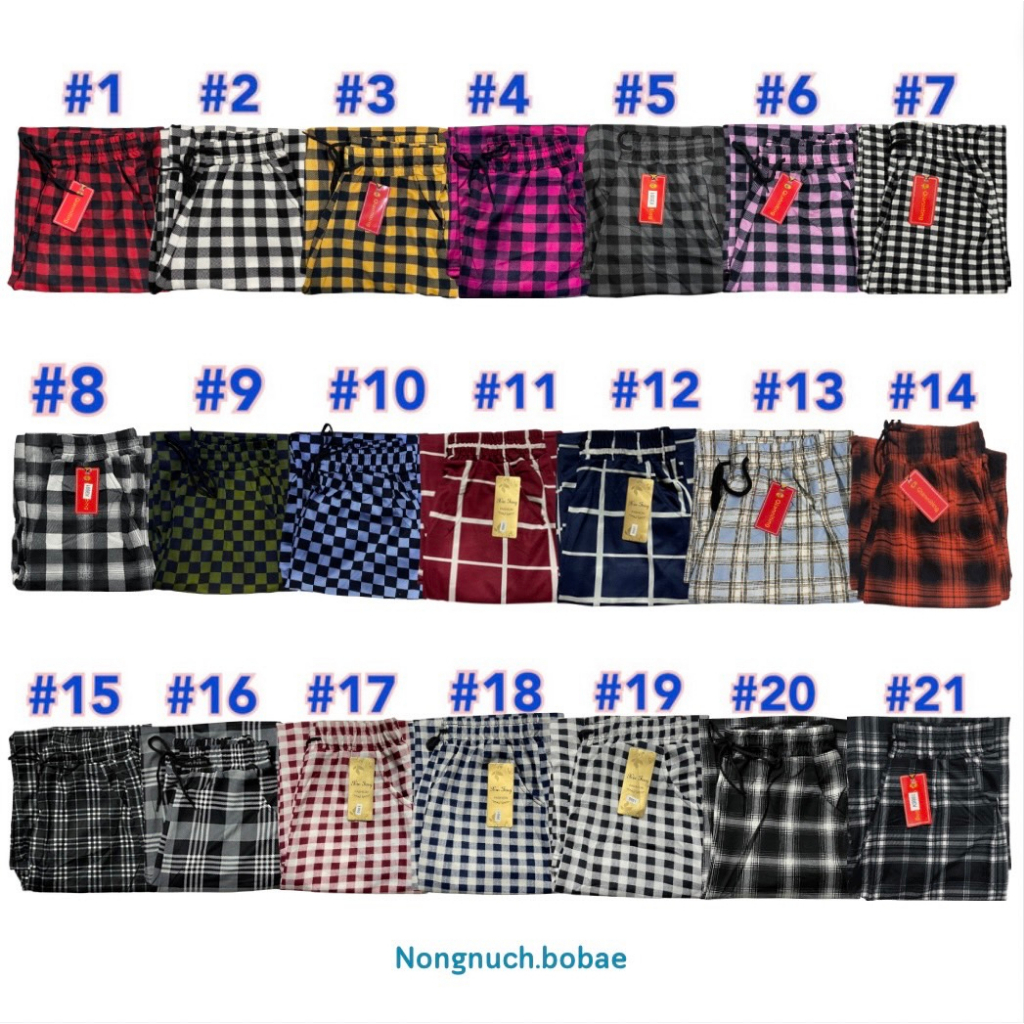 กางเกงลายสก็อต กางเกงลายสก็อตเกาหลี