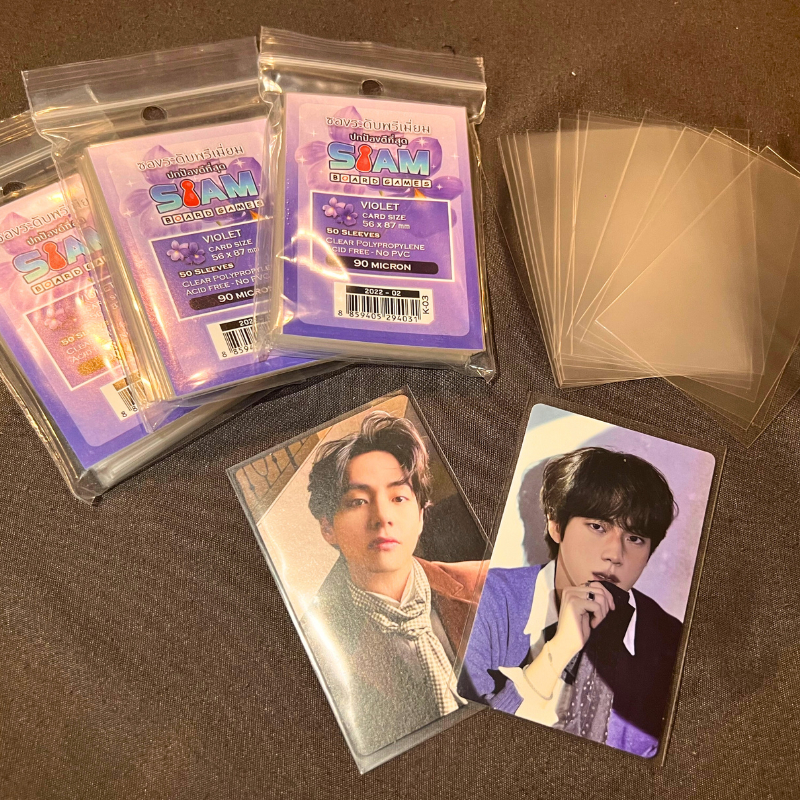 [ถูกสุด][พร้อมส่ง] ซองใส่การ์ดไอดอลเกาหลี ใส่การ์ดดารา ซองใส ขนาด 56*87 ถนอมการ์ดศิลปิน [50 ใบ]