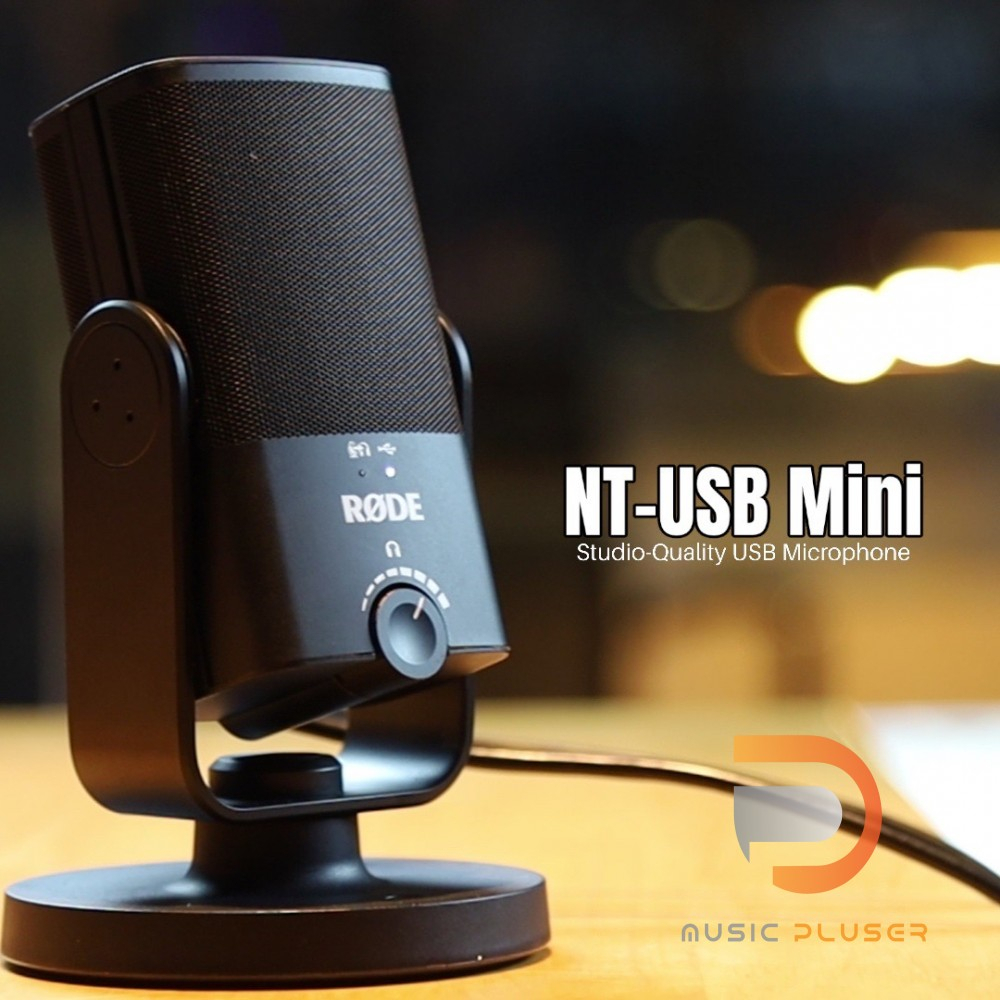 Rode NT-USB Mini USB Microphone ไมโครโฟนสำหรับบันทึกเสียงแบบ USB รุ่นล่าสุด รูปแบบรับเสียง Cardioid Pattern 24-Bit/48 kH