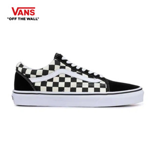 VANS OLD SKOOL - PRIMARY CHECK BLK/WHITE รองเท้าผ้าใบ ชาย หญิง