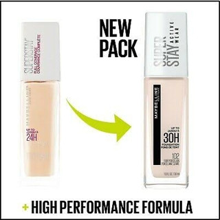 Maybelline Superstay Active Wear Foundation 30 ml เมย์เบลลีน ซุปเปอร์สเตย์ แอคทีฟ แวร์ ฟาวเดชั่น ปกปิด ติดทนยาวนาน