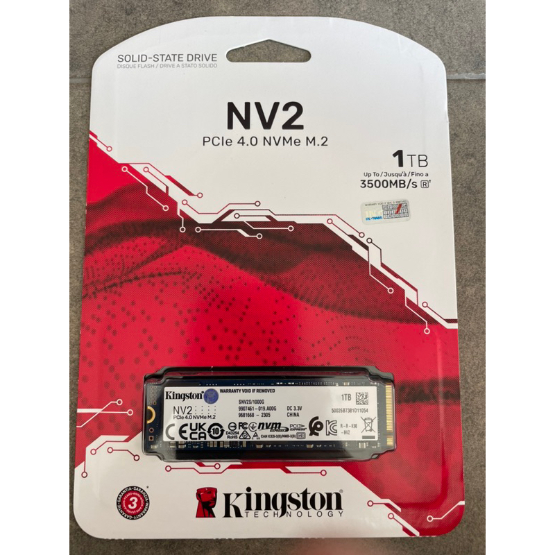 SSD KINGSTON 1 TB M.2 PCIe 4.0 NV2 (SNV2S/500G)) NVMe