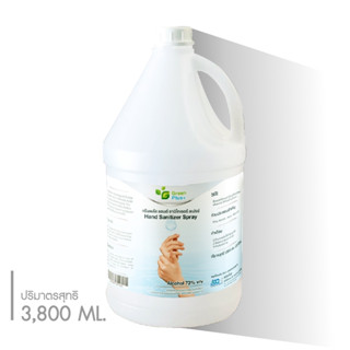 ยกลัง(4 แกลลอน) สเปรย์แอลกอฮอล์ กรีนพลัส แฮนด์ซานิไทเซอร์สเปรย์ 3800 ml