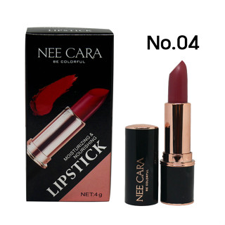 L260 : NEE CARA Lipstick moisturizing nourishing No.04 ราคาส่งถูกๆ W.50 รหัส L260