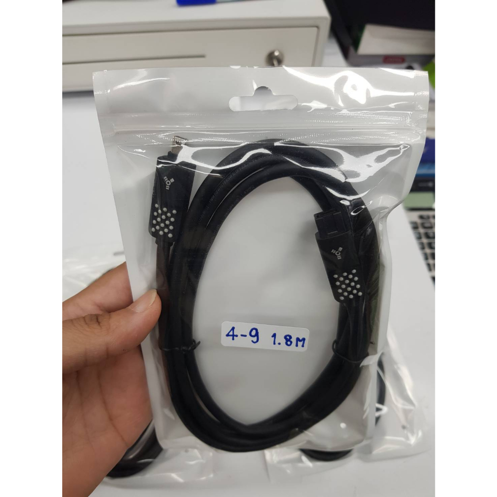 สาย Firewire 4/9 IEEE เบิลมาตรฐาน 1394สาย9PIN TO 4PIN 1394B 400ถึง800 Firewire 1.8เมตร400 Mbps ความเร็วทองแดงชุบ