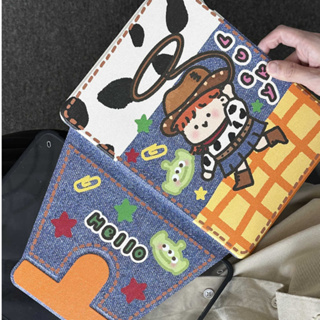 ⚡พร้อมส่ง⚡เคสไอแพด Gen9 Air5 Gen10 cowgirl หมุนได้ 360° แมวน่ารัก อะคริลิค ช่องใส่ปากกาขวา เคส ipad Pro 11 air4 air3