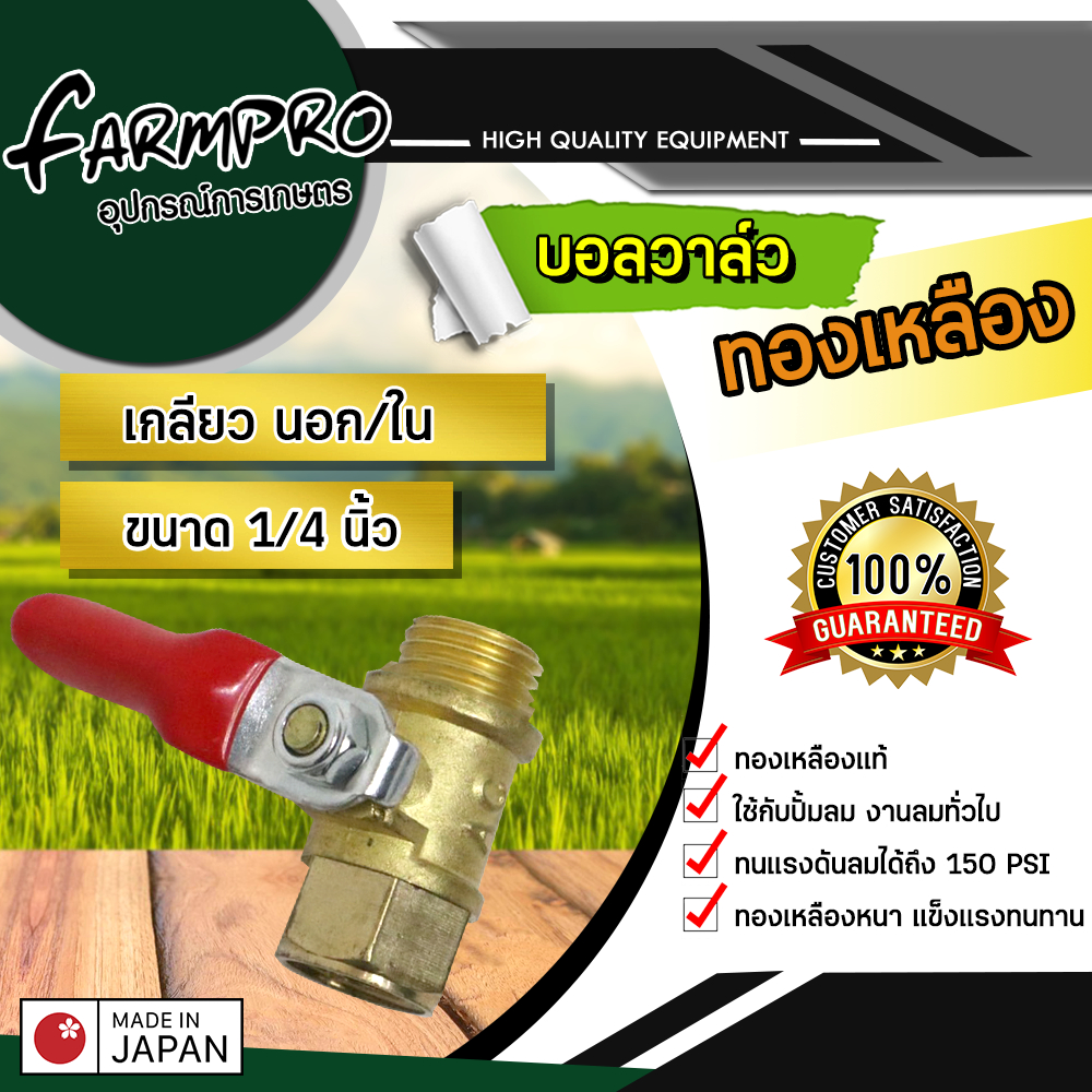 ก๊อกพ่นยา บอลวาล์ว พ่นยา ผู้-เมีย ผู้-ผู้ สามทาง ทองเหลือง วาล์วเปิดปิด กระปุกจาระบี ปั้มพ่นยา - รูปที่ 3