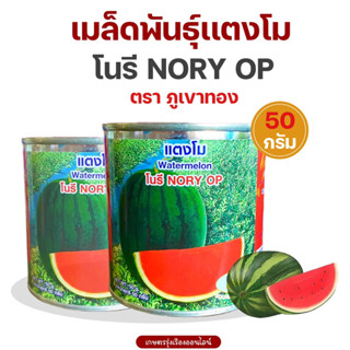 เมล็ดพันธ์ุแตงโมโนรี NORY OP ตราภูเขาทอง ปริมาณ 50 กรัม