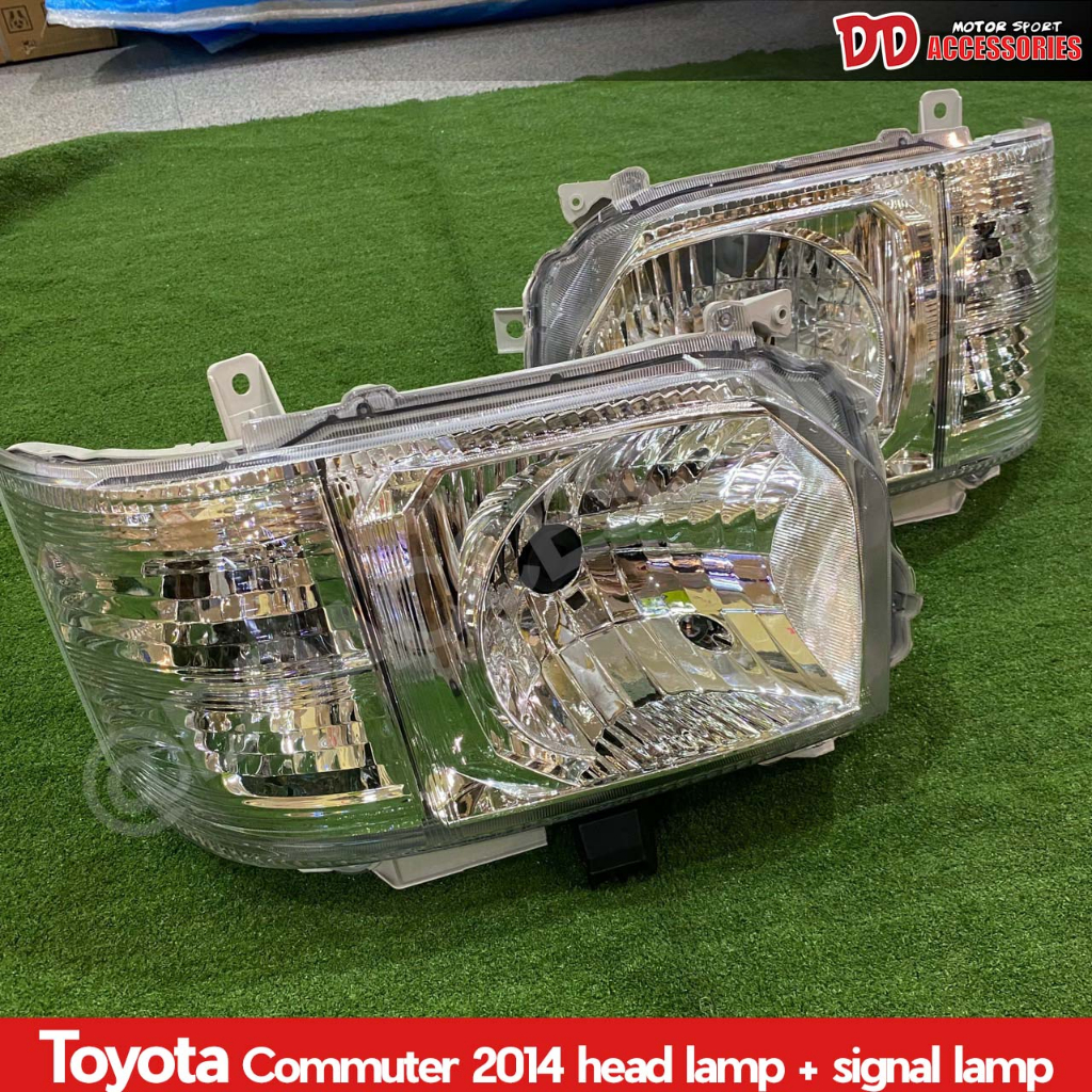 ไฟหน้า รถตู้ hiace commuter 2014 2015 2016 2017 2018 Commuter ไอโหม่ง ไฟเลี้ยว 2 ชั้น ลาย ญี่ปุ่น ไม่มีมอร์เตอร์