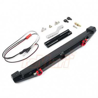 กันชน -BUMPER TRX4-058BK : YEAH RACING กันชนหลัง อลูมิเนียม พร้อมไฟ LED สำหรับ TRX-4 SCX10 II
