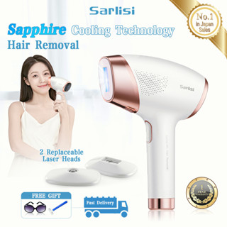 Sarlisi IPL Laser เครื่องกําจัดขน เลเซอร์กำจัดขน Sapphire ice-cooling 600000ยิงแฟลชต่อเนื่องอัตโนมัติกำจัดขนจุดเยือกแข็ง