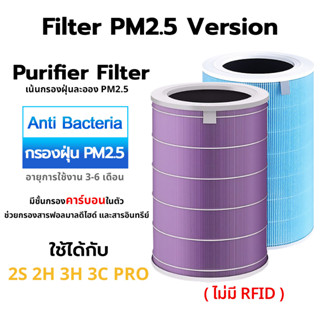 ไส้กรองสีฟ้าเเละสีม่วงมีชั้นกรองคาร์บอน ช่วยป้องกันฝุ่นPM2.5เเละกรองฝุ่นอนุภาคเล็กPM0.3