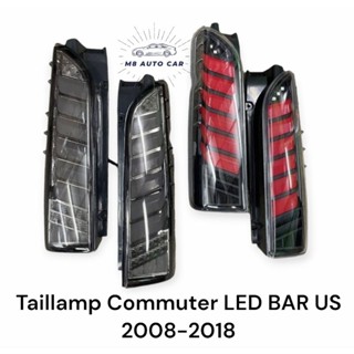 ไฟท้าย รถตู้ commuter LED BAR ลาย US ไฟเลี้ยววิ่ง ปี2008 ถึง 2018