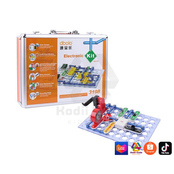 Electronic Kit 3198 KodiiCode ชุดทดลองทางวิทยาศาสตร์ ระบบ วงจร ไฟฟ้า ชุดจำลองการต่อวงจรไฟฟ้า 3198แบบ