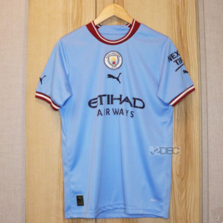 เสื้อบอลเกรดแฟนบอล3A ทีม Manchester City 22/23 เหย้า เนื้อผ้าโพลีเอสเตอร์ Dry-fit ถ่ายจากสินค้าจริงรับประกันคุณภาพ