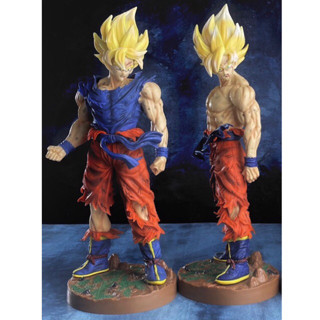 Dragon Ball Z Super Saiyan Son Goku Battle Damaged Ver. PVC Statue Figure 45 cm