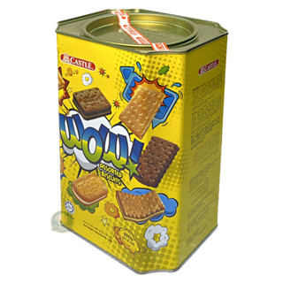 CASTLE ASSORTED BISCUITS หลากรส หลากสี ขนาด 600 กรัม (กล่องเหลือง)