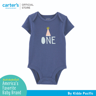 CARTERS BODYSUIT NAVY BIRTHDAY คาร์เตอร์บอดี้สูทเด็ก สีน้ำเงิน พิมพ์ลาย L10