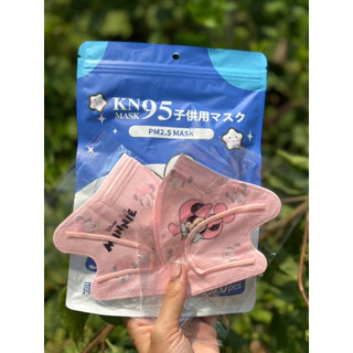 แมสเด็ก รุ่นKN95ลายการ์ตูนงานหนา5ชั้น กันPM2.5 แบบซองซีน สำหรับเด็ก3-12ขวบใส่ได้ค่ะ 1แพ็ค10ชิ้น
