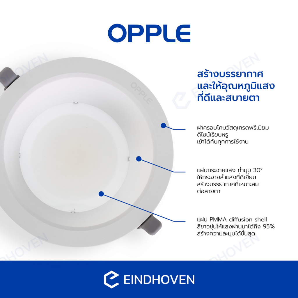 Opple โคมดาวน์ไลท์ LED รุ่น HM รูปที่ 2
