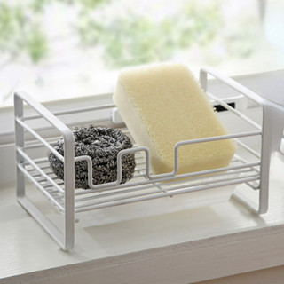 ตะแกรงวางของบนซิงค์ ตะกร้าฟองน้ำล้างจาน ตะแกรงวางฟองน้ำ ที่วางฟอง Sponge Drain Shelf พร้อมถาดรองน้ำ ไม่เลอะพื้น  ALSL