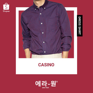 era-won Premium Quality เสื้อเชิ้ต ทรงปกติ Dress Shirt แขนยาว สี CASINO