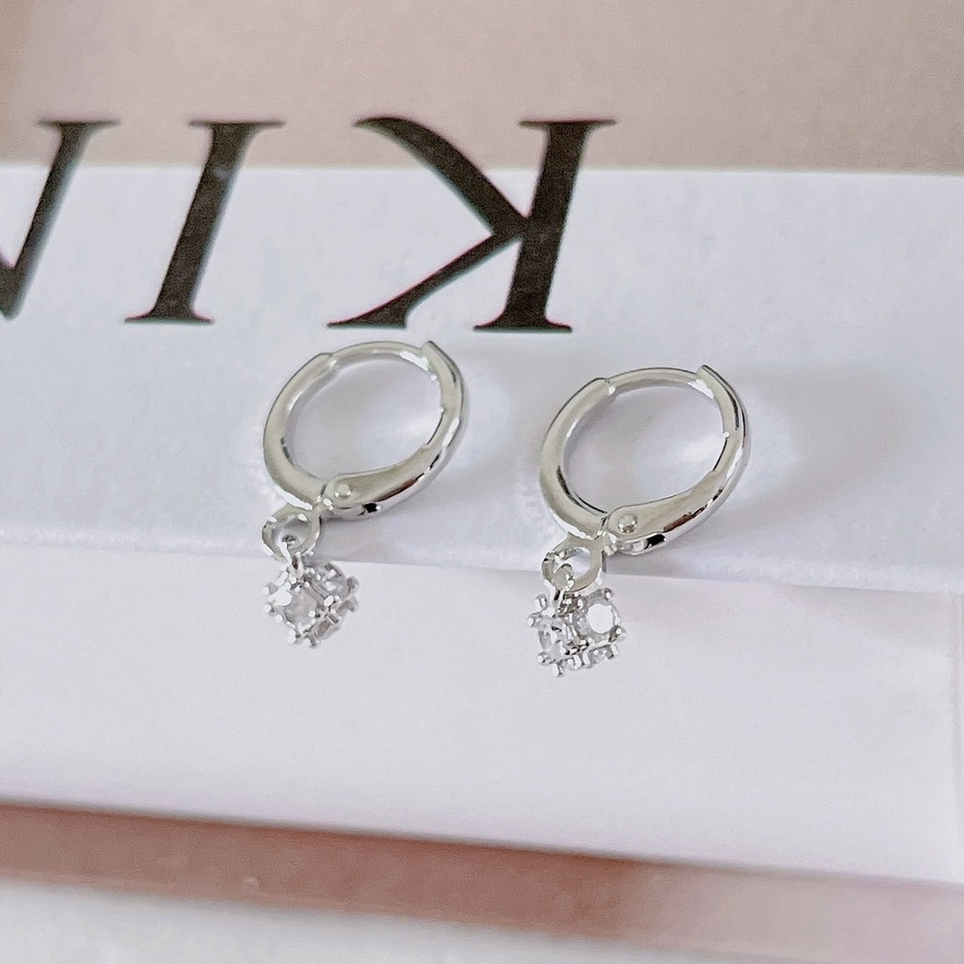 183-littlegirl gifts- Sparkling ball earrings s925 ราคา ถูกที่สุด ดีลบีเคเค แกลเลอรีภาพที่ 5