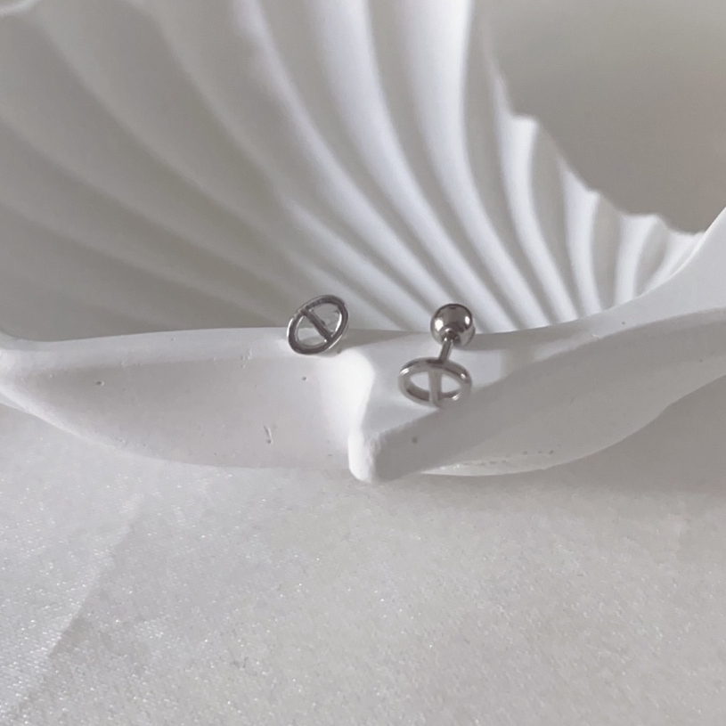 213-littlegirl gifts- Pig nose hollow Piercing silver s925(ราคาต่อชิ้น)